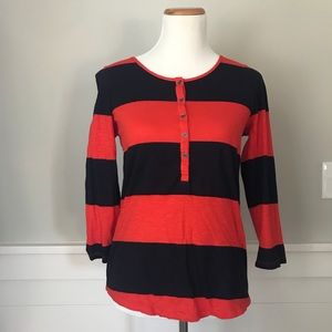 Navy & Red 3 Quarters Shirt